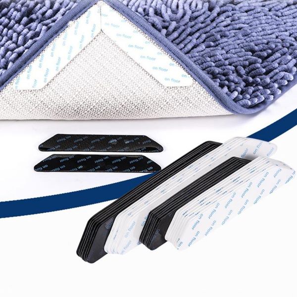 

carpets 8pcs carpet grippers double sided waterproof silicone stickers anti-curling rug tapes supplies for home