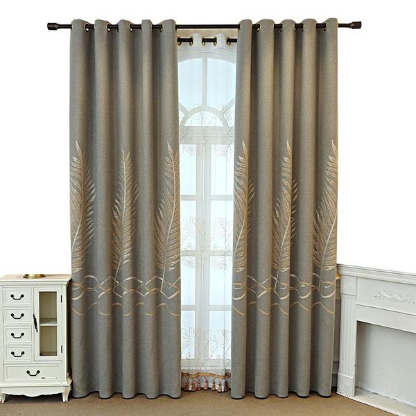

curtain & drapes nordic simple living room atmosphere finished bedroom shading thickened cotton and linen light luxury jacquard