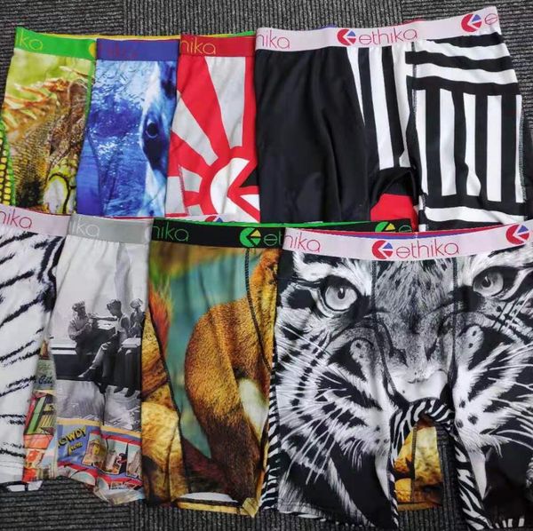 

men ethika underwears designers fashion boxers breathable boxer underpants mens tight waist underpant boxerss man underwear, Black;white