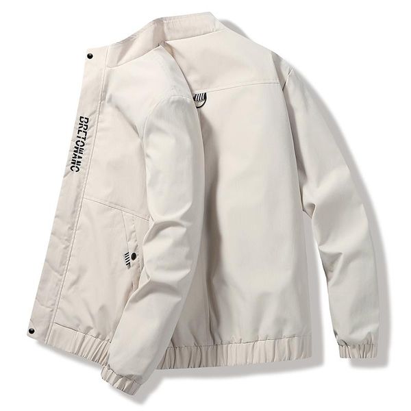 

men's jackets jacket spring 2021 fashion and handsome trend all-match stand-up collar placket embroidered thin sports, Black;brown