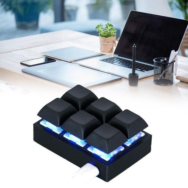 

keyboards keyboard games 6 key macro short keycap self setting usb programmable mechanical