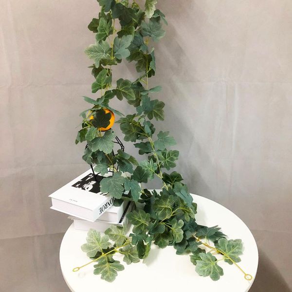 

decorative flowers & wreaths artificial green rattan grape vine wall hanging plant creeper halloween home garden decoration