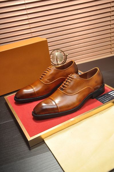 

new arrival mens lace up gommino oxfords dress drive office leisure cow leather walk brand shoes size 38-44, Black