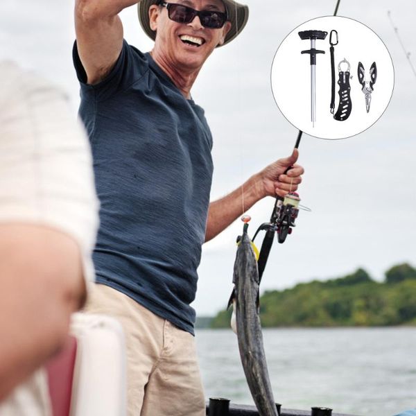 

1 set stainless steel fishing pliers fish lip gripper fishing hook remover kit