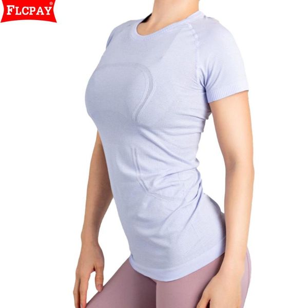 

yoga outfits summer ladies quick-drying t-shirt breathable running short-sleeved sports and leisure fashion fitness clothes, White;red