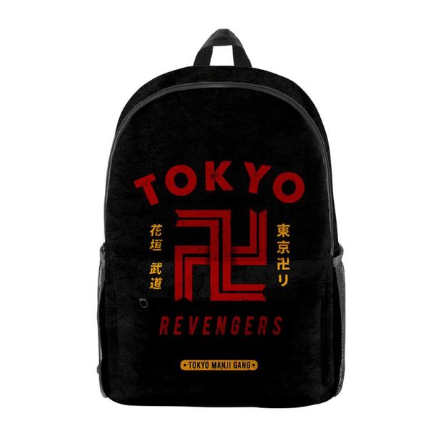 

backpack 2021 3d tokyo revengers mikey men women oxford school bag high capacity teenager girl child travel