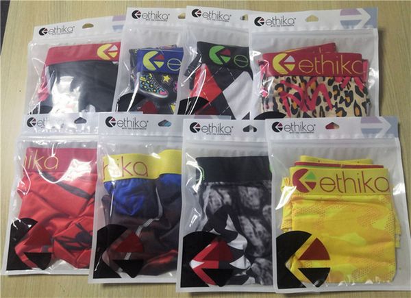 

fashion classic underpants ethika men boxers luxury breathable mens underwear quick dry premium comfort senior cotton men's underwears5, Black;white