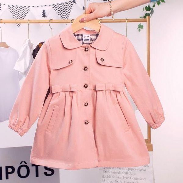

coat 2021 baby kids girls dust warm windproof coats for girl casual clothes autumn winter windbreaker cotton jacket, Blue;gray