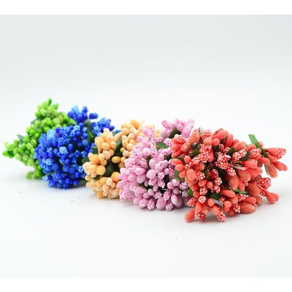 

144pcs artificial stamen flowers christmas wreath decoration accessories for home wedding pompons diy gifts fake jllzhu