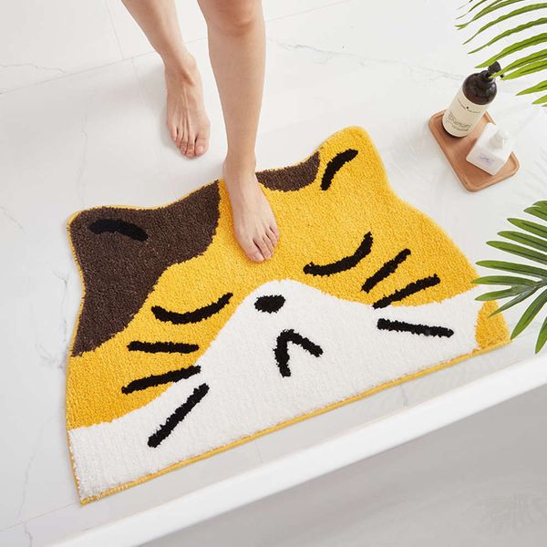 

new animal shaped flocking cartoon floor mat