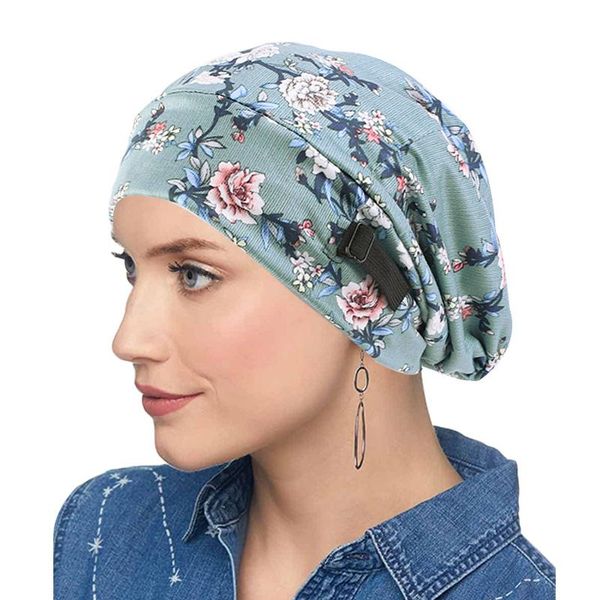 

beanie/skull caps muslim turban hat for men stretch night cap layer satin lined chemo head cover accessories bonnet hats reversible sleep, Blue;gray