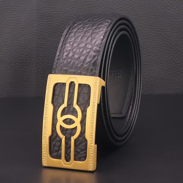 

belts fashion smooth buckle designer full grain leather balck men gentleman waist strap casual cintos masculinos, Black;brown