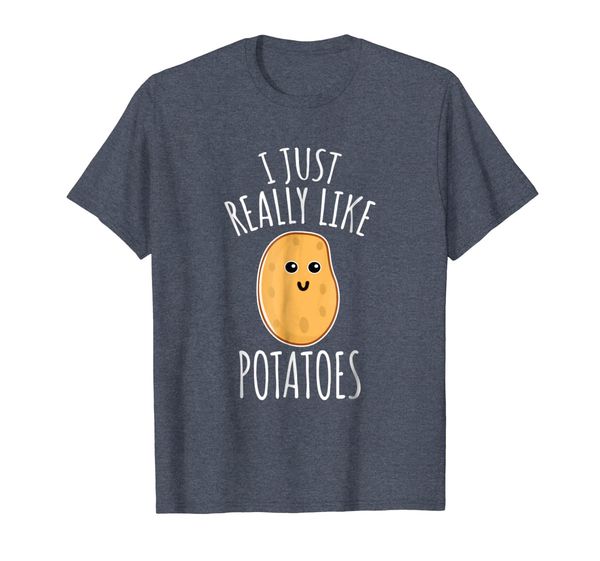 

i just really like potatoes shirt - cute potato t-shirt, White;black