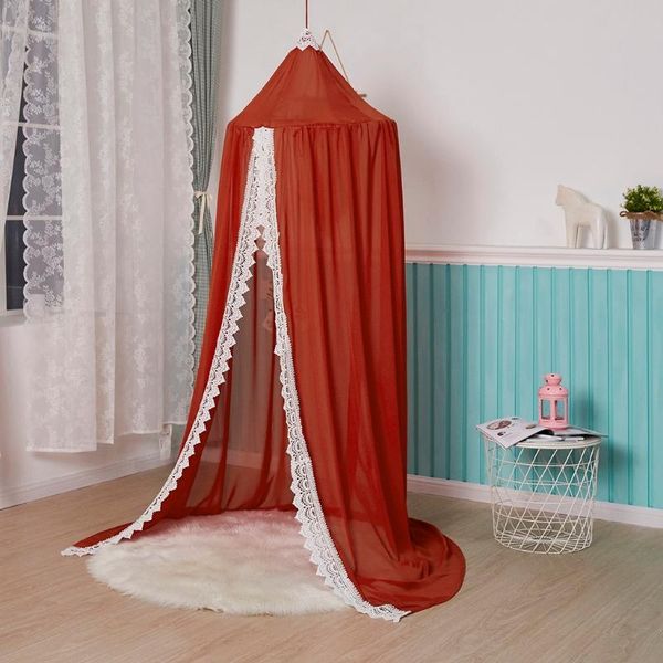 

crib netting baby cot hanging tent kids bed canopy mosquitoes net lace curtains girls boys round dome children play home dec