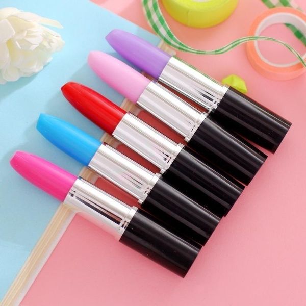 

ballpoint pens 1 pieces clearance pen school supplies creative stationery office gift chancery styling lipstick ball point, Blue;orange