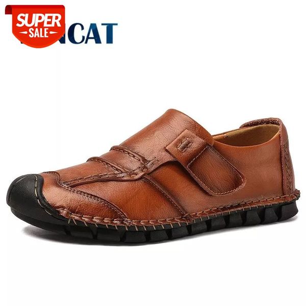 

vancat 2019 new genuine leather men's shoes breathable men casual shoes men loafers driving shoes big size 38-48 #o96w