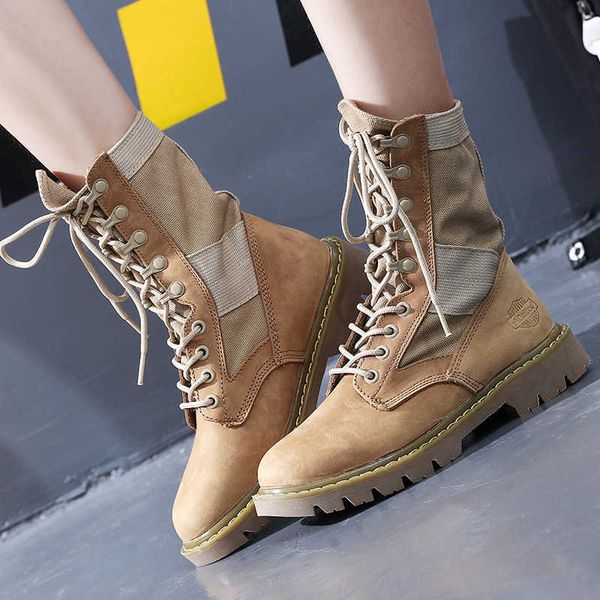 

leather tooling shoes men's outdoor lovers waterproof martin boots women's layer cowhide military medium high desert, Black