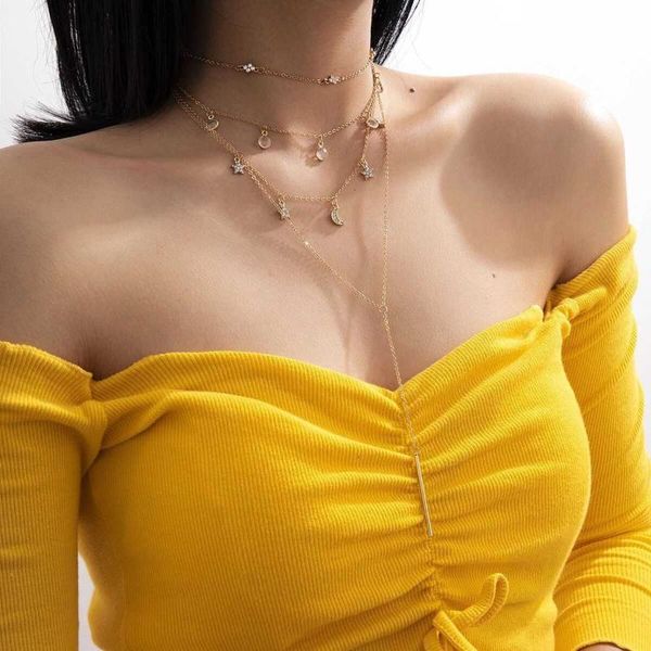 

earrings & necklace elegant multi set for women, Silver