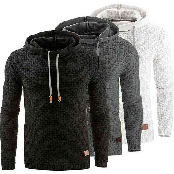 

new spring autumn men's hoodies slim hooded sweatshirts mens coats male casual sportswear streetwear brand clothing man 2022 g1214, Black