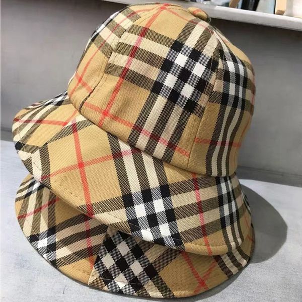 

classic four season plaid fisherman's hat versatile sunshade fisherman's hat women's outdoor leisure fashion hat flat eaves, Blue;gray