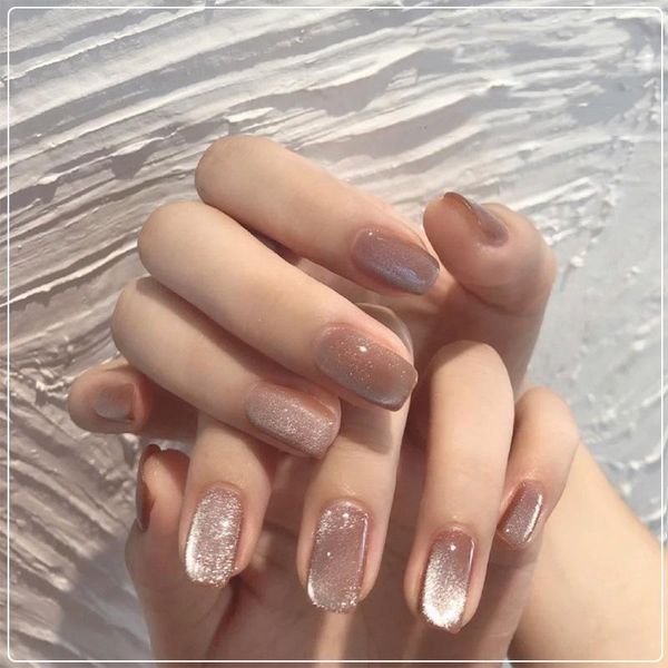 

nail gel nailfan milk tea spar cat eye magnetic polish glue 15ml silver variety art shiny varnish tslm1, Red;pink