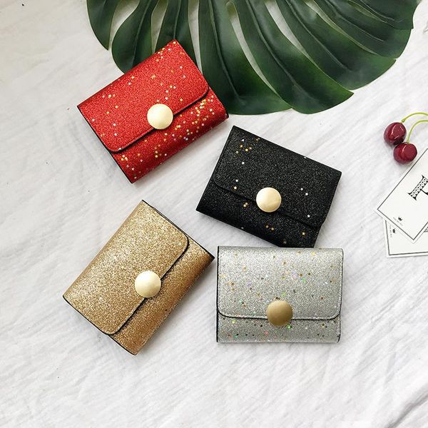 

wallets 2021 ladies short wallet casual multi-card position fashion cute women's, Red;black