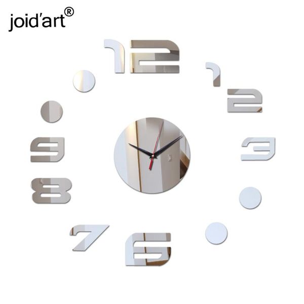 

wall clocks 3d diy acrylic mirror clock watch reloj de pared horloge vintage large decorative quartz living room