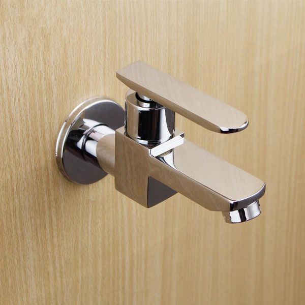 

washing machine faucet chrome brass sink toilet tap wall mounted single cold faucet all copper bibcocks outdoor