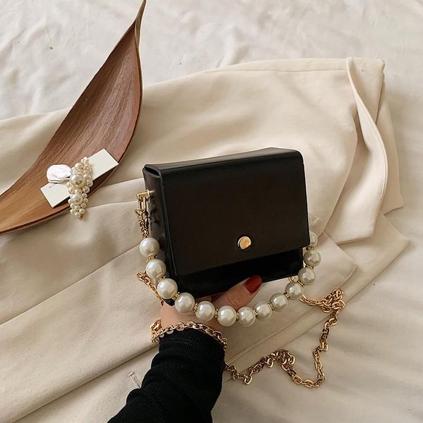 

mini pearl tote bag 2021 spring new high-quality pu leather women's designer handbag chain shoulder messenger bag sweet purses