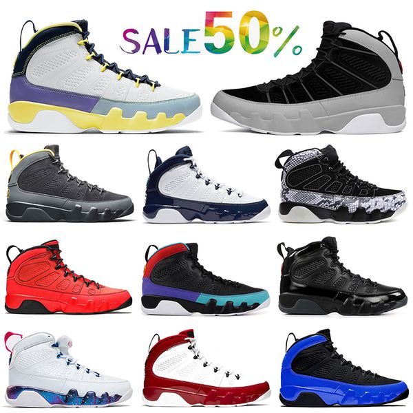 

9 9s mens basketball shoes jumpman high og sneakers change the world particle grey university gold unc snakeskin black motorboat jones bred, White;red