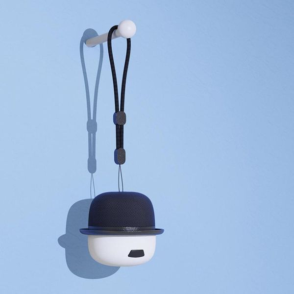 

2021 new portable outdoor mini gentlemen shape subwoofer desk bluetooth wireless speaker creative mustache gentleman hat speaker