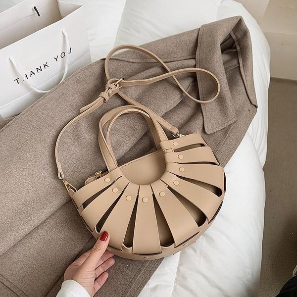 

evening bags hollow out pu leather designer luxury womens totes female 2021 small crossbody shoulder bag handbags and purses
