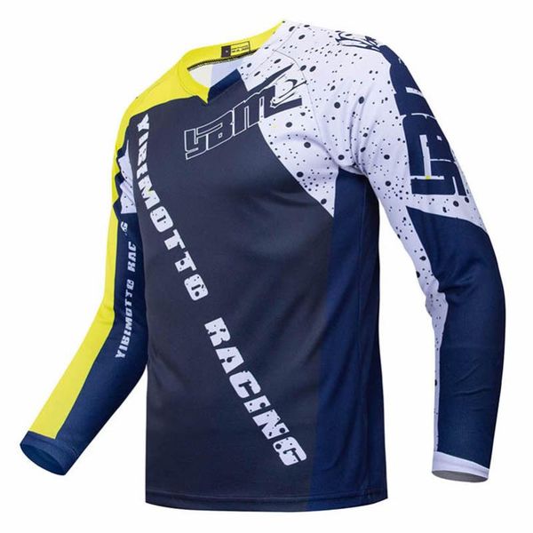 

racing sets men mtb cycling jersey 2021 long sleeves moto road bike shirts breathable mountain bicycle sportswear clothing, Black;blue