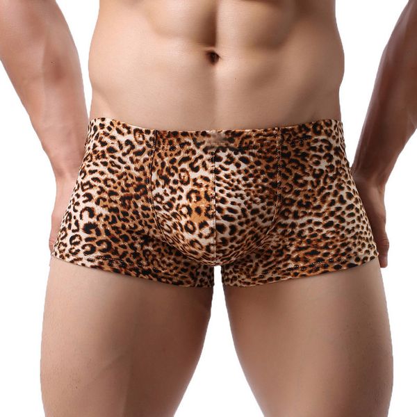 

men luipaard print man underwear boxer shorts panties comfortable low tail sweating gay under, Black;white