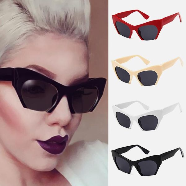 

sunglasses trimmed bowknot cat eye lightweight irregular frame creative cute lady sunscreen dress up gift gafas de sol, White;black
