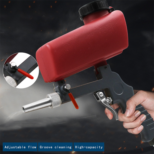 

90psi portable gravity pneumatic sandblaster gun lightweight aluminium handheld blasting machine gravity adjustable tool