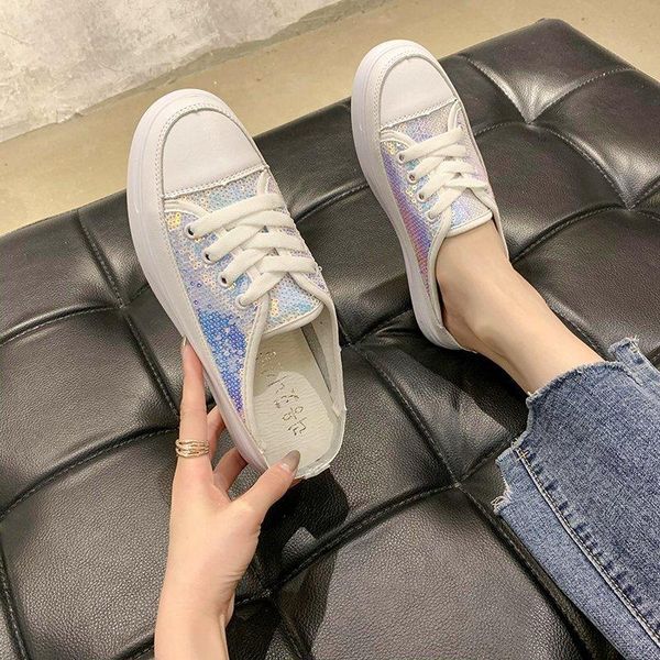 

slippers casual women's shoes with platform slides cover toe lady pantofle med luxury soft summer girl flat 2021 cross-tied pu, Black