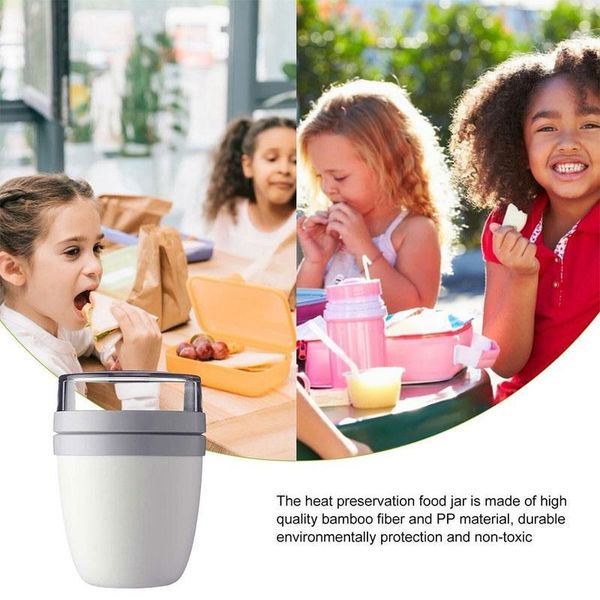 

dinnerware sets 2-in-1 700ml lunch cup creative portable travel fresh keeping bowl go out box yogurt nut