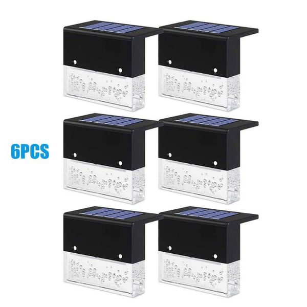 

solar lamps 6pcs fence post led lamp outdoor waterproof yard light step deck pathway patio wireless landscape garden decor illuminate