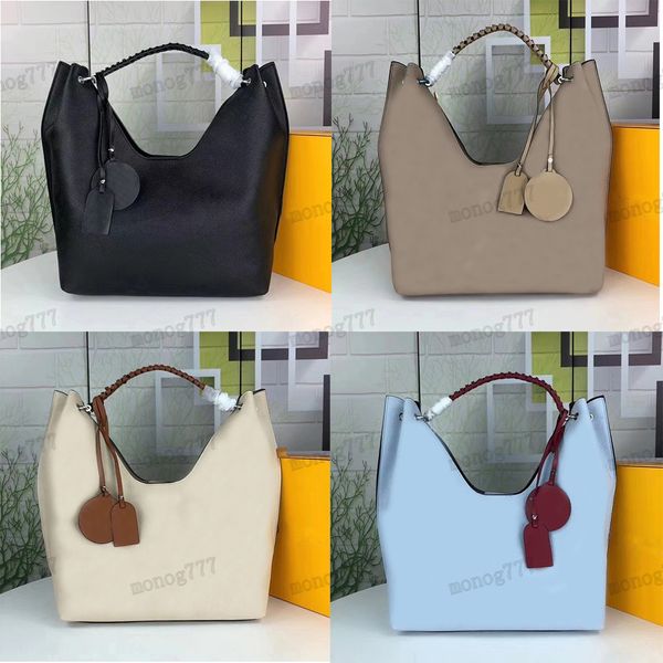 

women's luxurys designers crossbody bag mahina perforated cow leather shoulder bags high-capacity shopping tote multi knit wrist handba