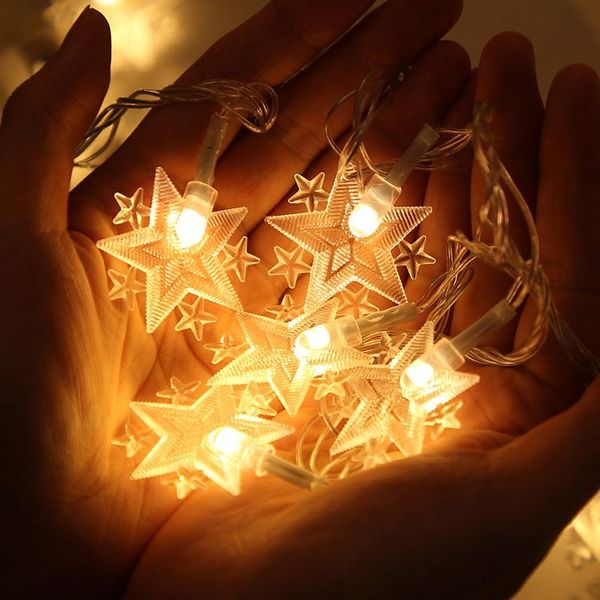 

strings led star light string twinkle garlands battery powered christmas lamp holiday party wedding decorative fairy lights