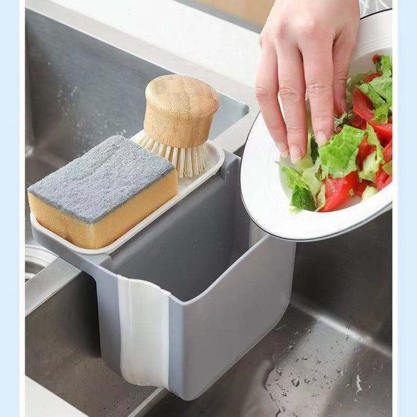 

storage baskets kitchen basket dry wet separation of drain in sink soap rack sponge faucet tool accessories