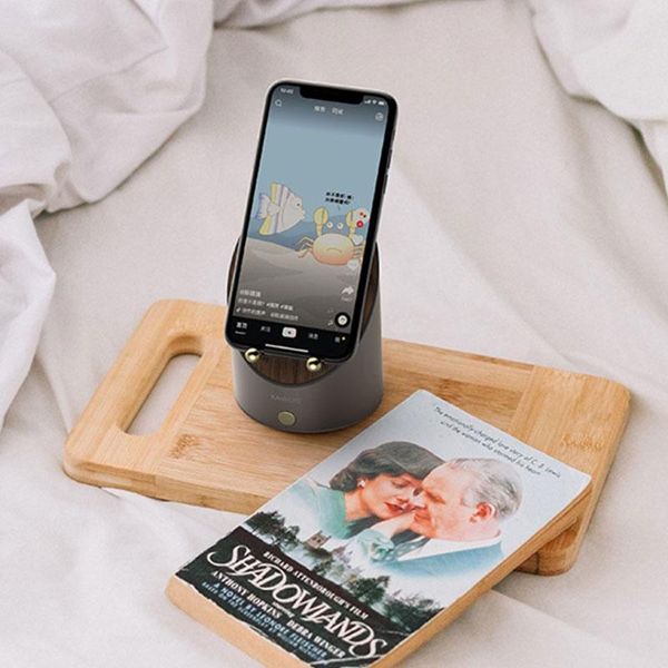 

mini speakers wooden pc speaker smart induction phone holder portable deskwireless alarm clock bluetooth