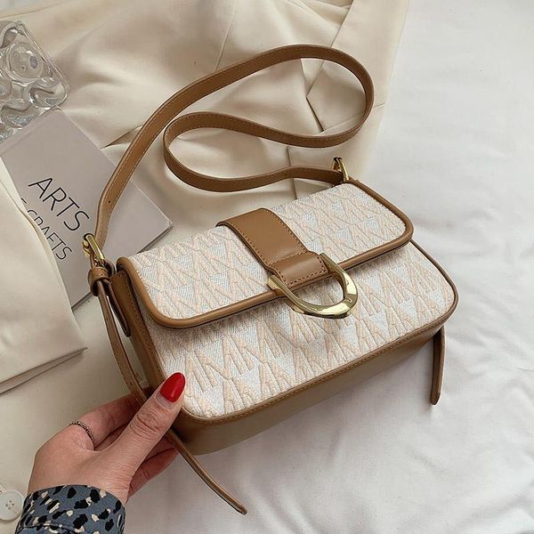 

evening bags 2021 travel shoulder purse and handbag designer luxury retro letter jacquard cloth small crossbody for women bolsa feminina