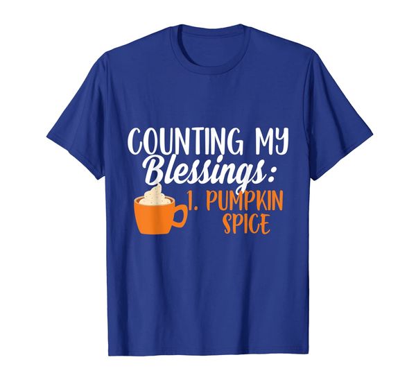 

counting my blessings pumpkin spice tshirt cute fall, White;black