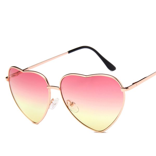 

2021 vintage heart sunglasses women brand designer candy color gradient sun glasses outdoor goggles party oculos de sol