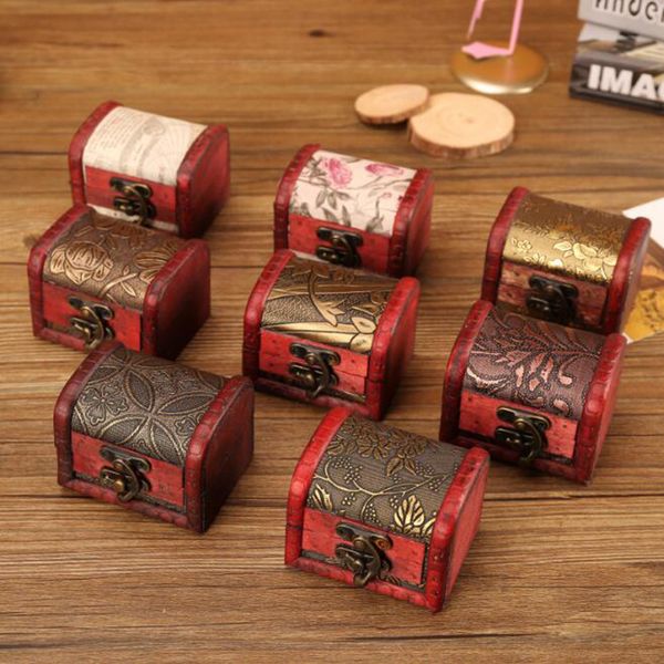 

gift wrap european style jewelry treasure chest case manual wood box storage boxes retro flower necklace holder gift