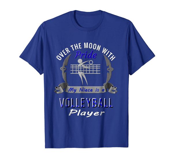 

proud aunt and uncle volleyball player t-shirt, White;black
