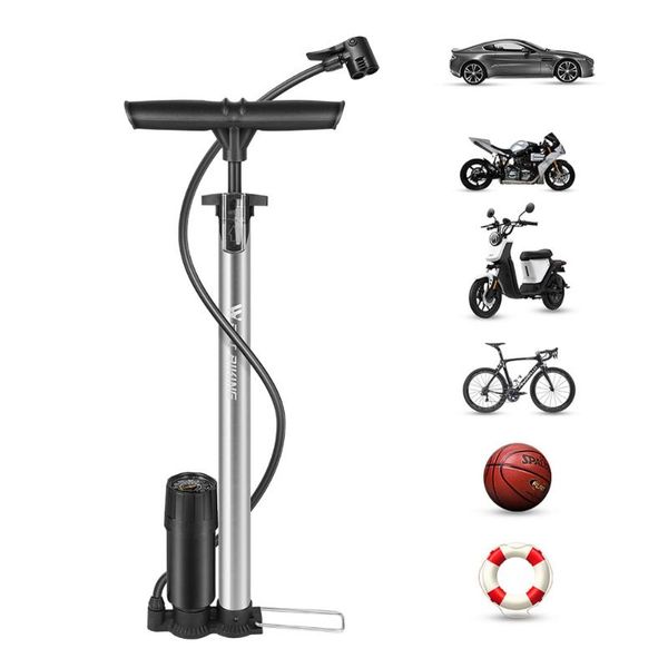 

bike pumps foot activated portable inflator device with pressure gauge
