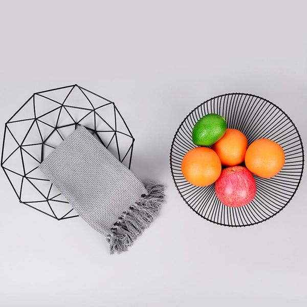 

dishes & plates nordic modern simple iron fruit basket, home living-room kitchen fruits plate, for snack storage, fresh vegetable, deskd